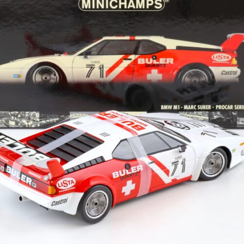 1:18 Minichamps BMW M1 ProCar Series 1979 M.Surer #71 Buler white/ red