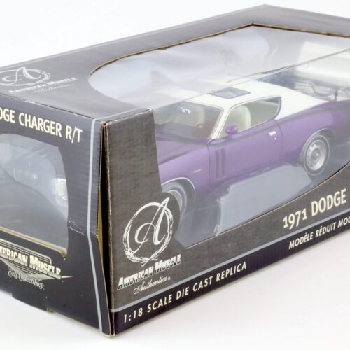1:18 ERTL Authentics 1971 Dodge Charger R/T Coupe purple/ white roof