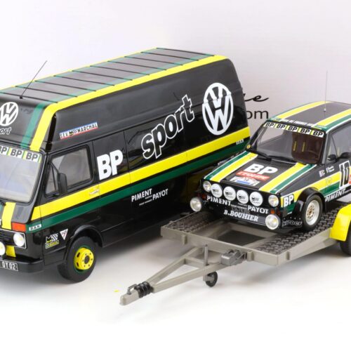 1:18 OTTO mobile OT353 VW Rallye Pack VW LT35 + Golf GTI MK1 GR.2 + Trailer