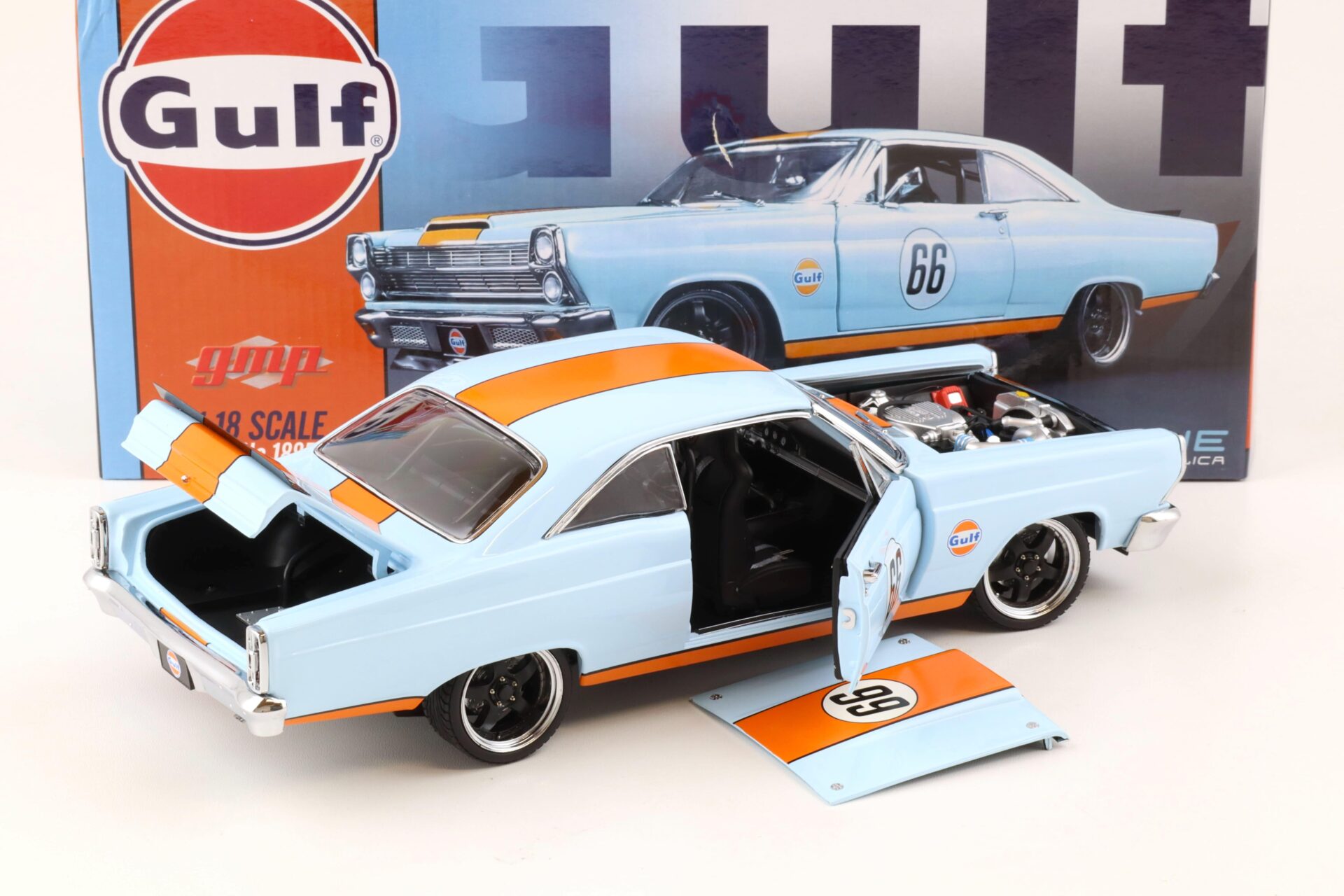 1:18 GMP 1967 Ford Fairlane Gulf Racing #66 blue/ orange 18858