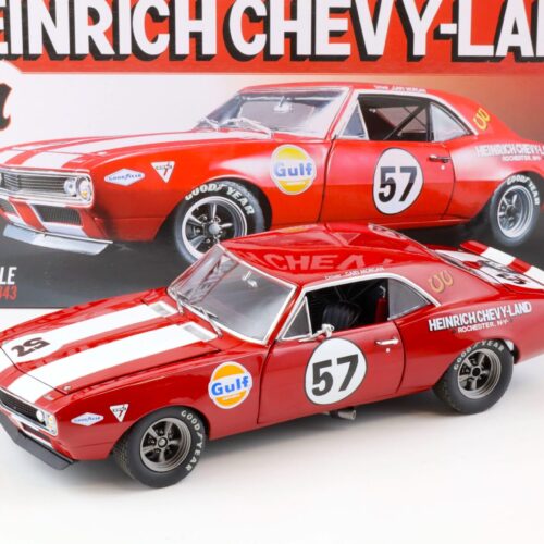 1:18 GMP 1967 Chevrolet Camaro Racing Heinrich Chevy-Land Gulf #57 red