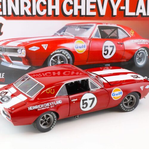1:18 GMP 1967 Chevrolet Camaro Racing Heinrich Chevy-Land Gulf #57 red