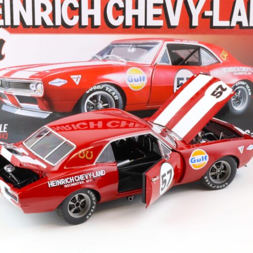 1:18 GMP 1967 Chevrolet Camaro Racing Heinrich Chevy-Land Gulf #57 red