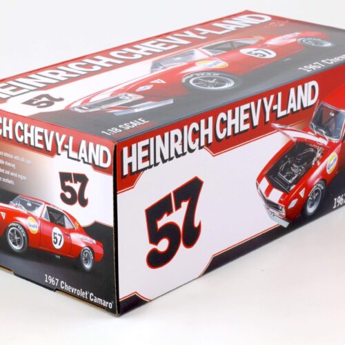 1:18 GMP 1967 Chevrolet Camaro Racing Heinrich Chevy-Land Gulf #57 red