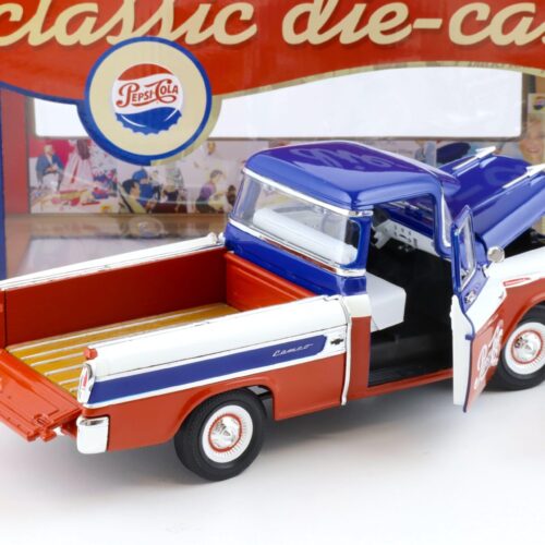 1:18 Auto World 1957 Chevrolet Chevy Cameo Pick-Up PEPSI Cola blue/white/red