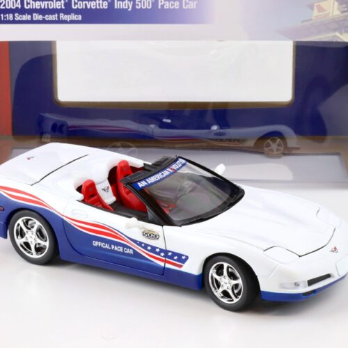 1:18 Auto World 2004 Chevrolet Corvette C5 Indy 500 Pace Car white/ blue