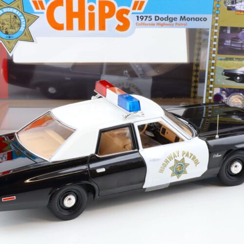 1:18 Auto World 1975 Dodge Monaco California Highway Patrol CHIPS white/ black