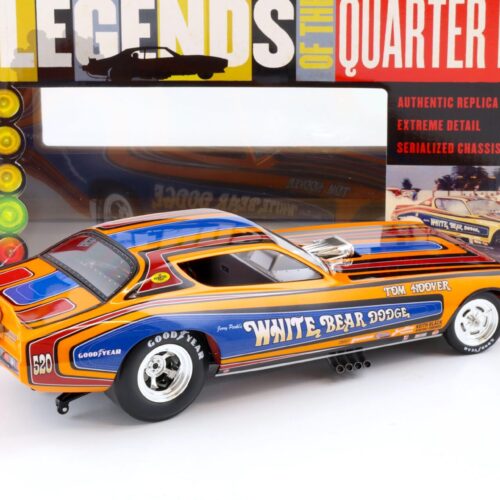 1:18 Auto World 1971 Dodge Charger Funny Car White Bear Dodge Tom Hoover