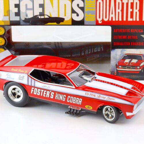 1:18 Auto World 1972 Ford Mustang NHRA Funny Car Fosters King Cobra red/ white