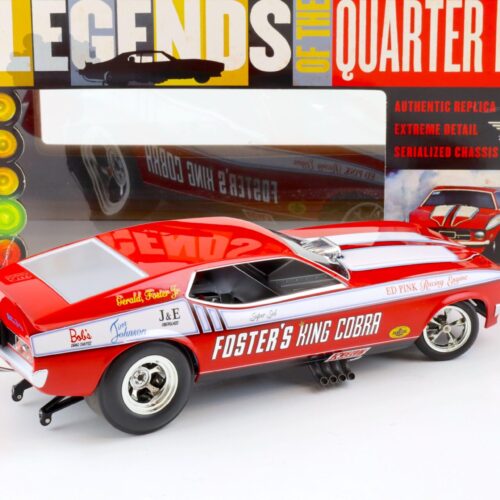 1:18 Auto World 1972 Ford Mustang NHRA Funny Car Fosters King Cobra red/ white