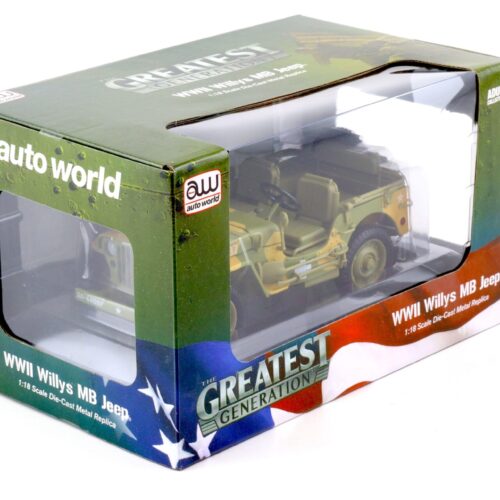 1:18 Auto World 1941 WWII Willys MB Jeep Medical US Army 4x4 camou