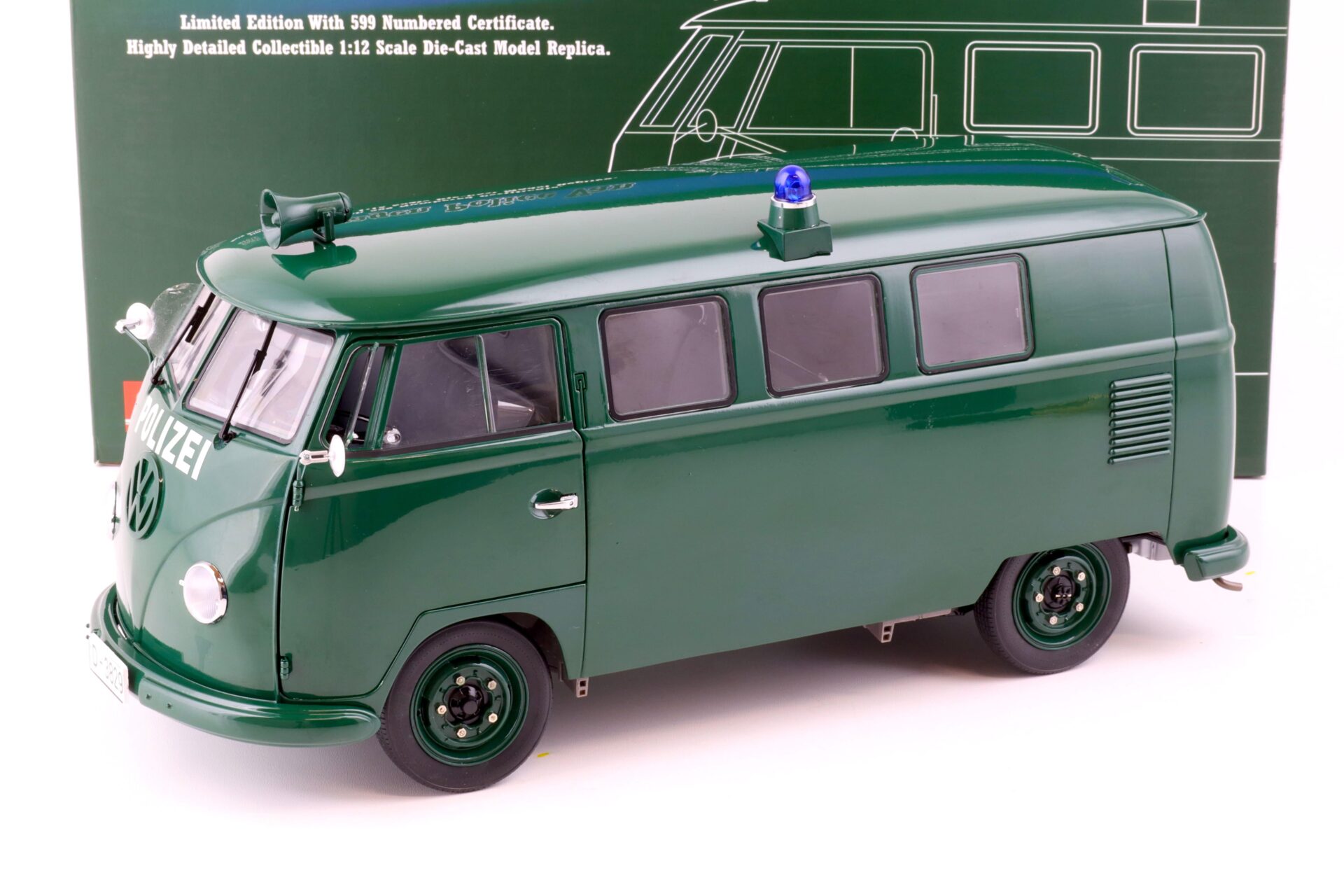 1:12 Sun Star 1956 Volkswagen VW T1 Bus Van POLIZEI dark green 5082