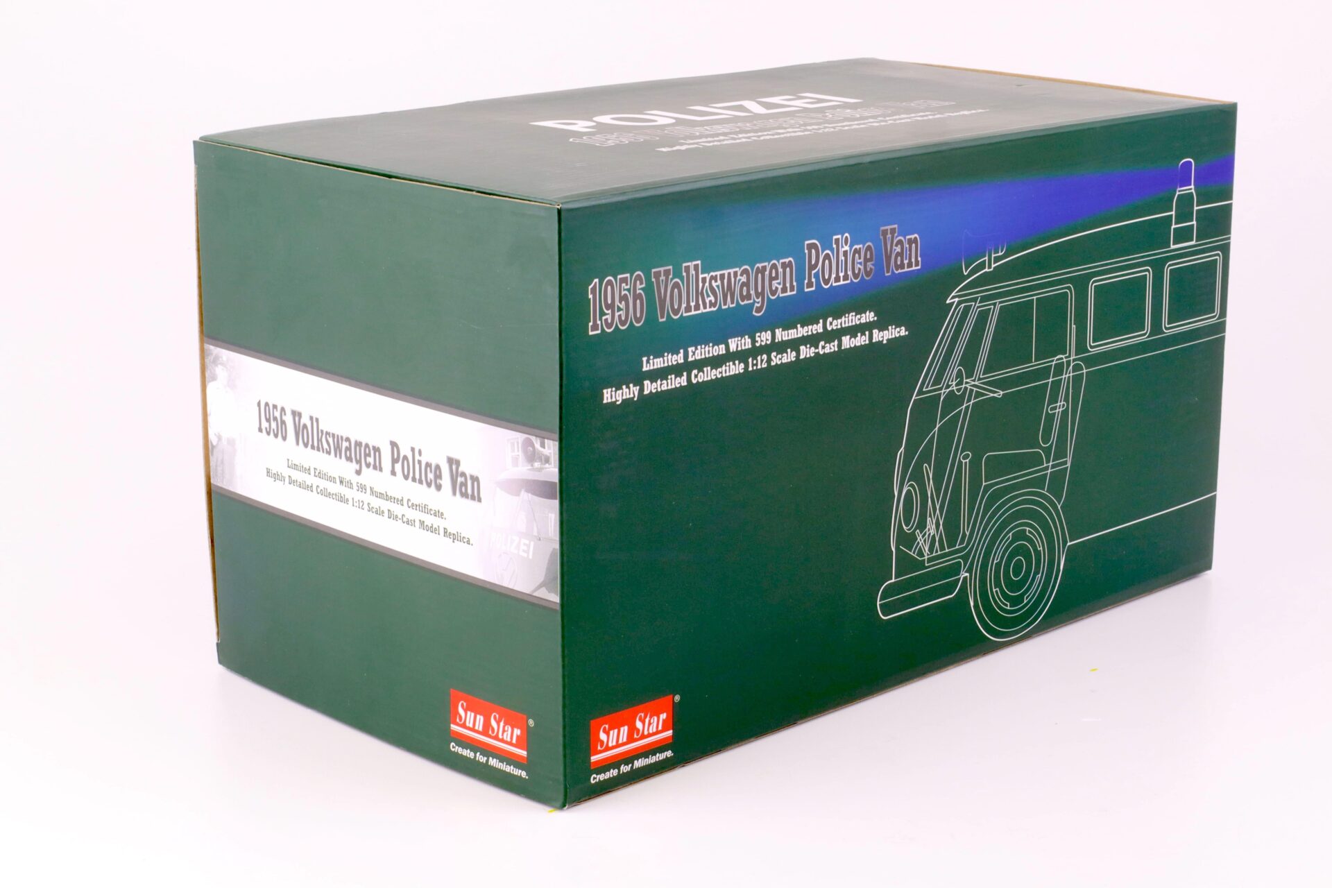 1:12 Sun Star 1956 Volkswagen VW T1 Bus Van POLIZEI dark green 5082
