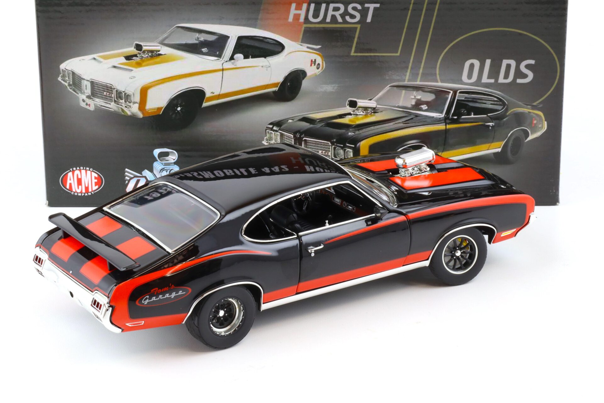 1:18 ACME 1972 Oldsmobile 442 Drag Outlaw HURST black TOM´s GARAGE - Limited 120 pcs.