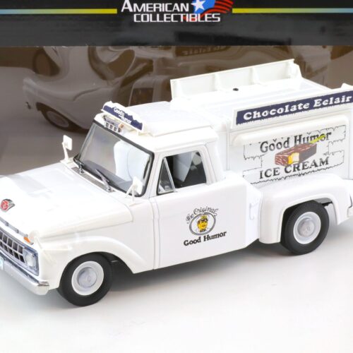 1:18 Sun Star 1965 Ford F-100 Custom Cab Pickup ICE CREAM TRUCK Good Humor white