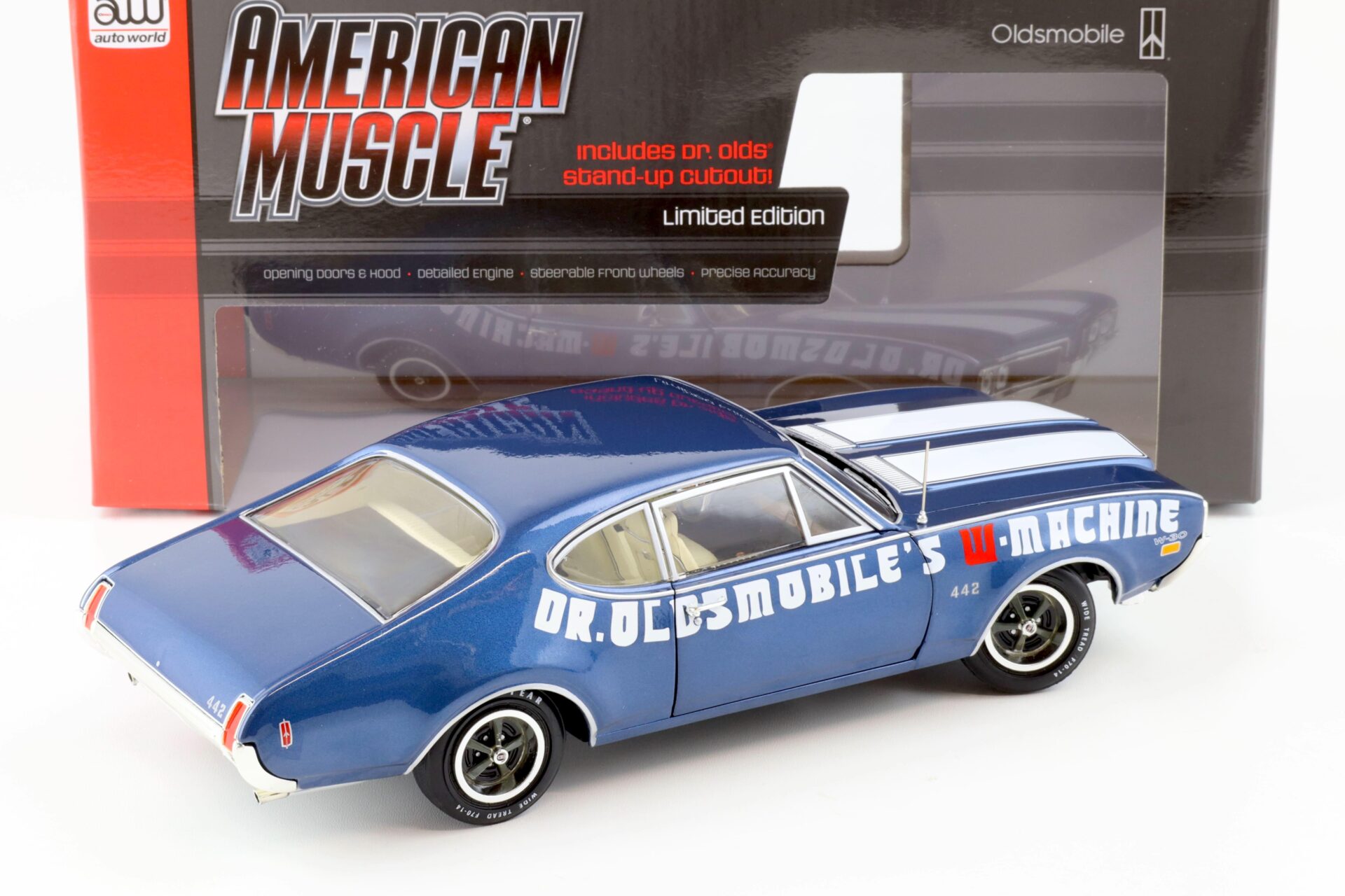 1:18 Auto World 1969 Oldsmobile 442 W-30 Coupe Dr. Oldsmobile´s W-Machine blue