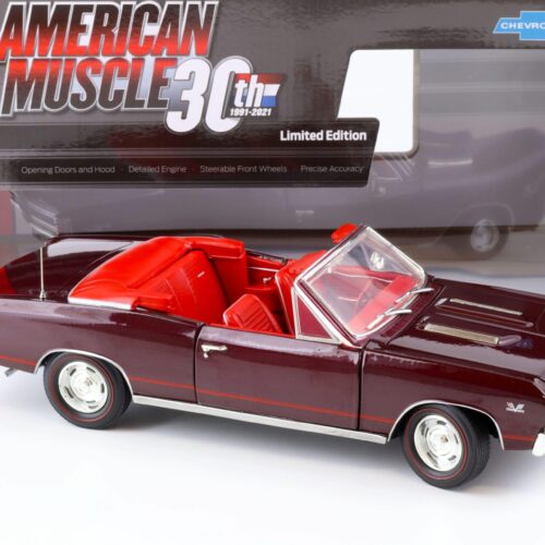 1:18 Auto World 1967 Chevrolet Chevelle SS 396 Convertible madeira maroon