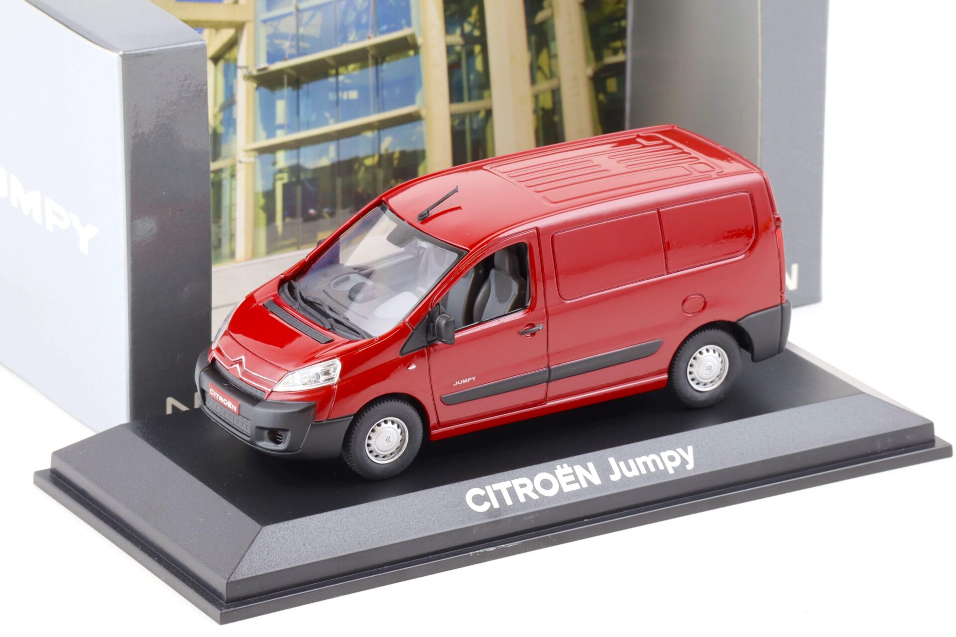 ID 80334 orig 1.jpg 1:43 Norev Citroen Jumpy Panel Van red 2006 DEALER VERSION