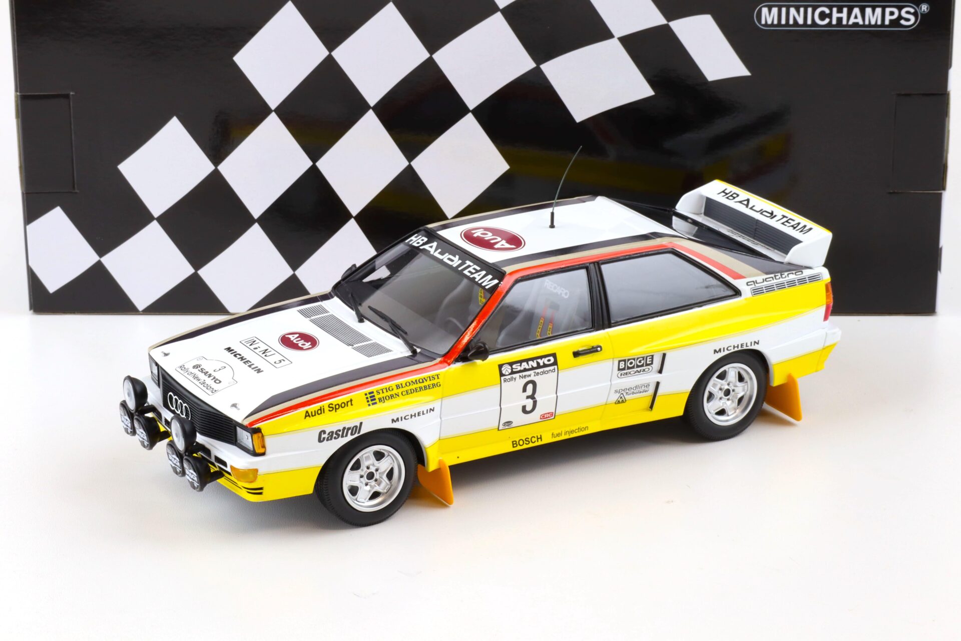 ID 80558 orig.jpg 1:18 Minichamps Audi Quattro A2 Audi Sport Blomqvist/ Cederberg Winners Rally NZ 1984