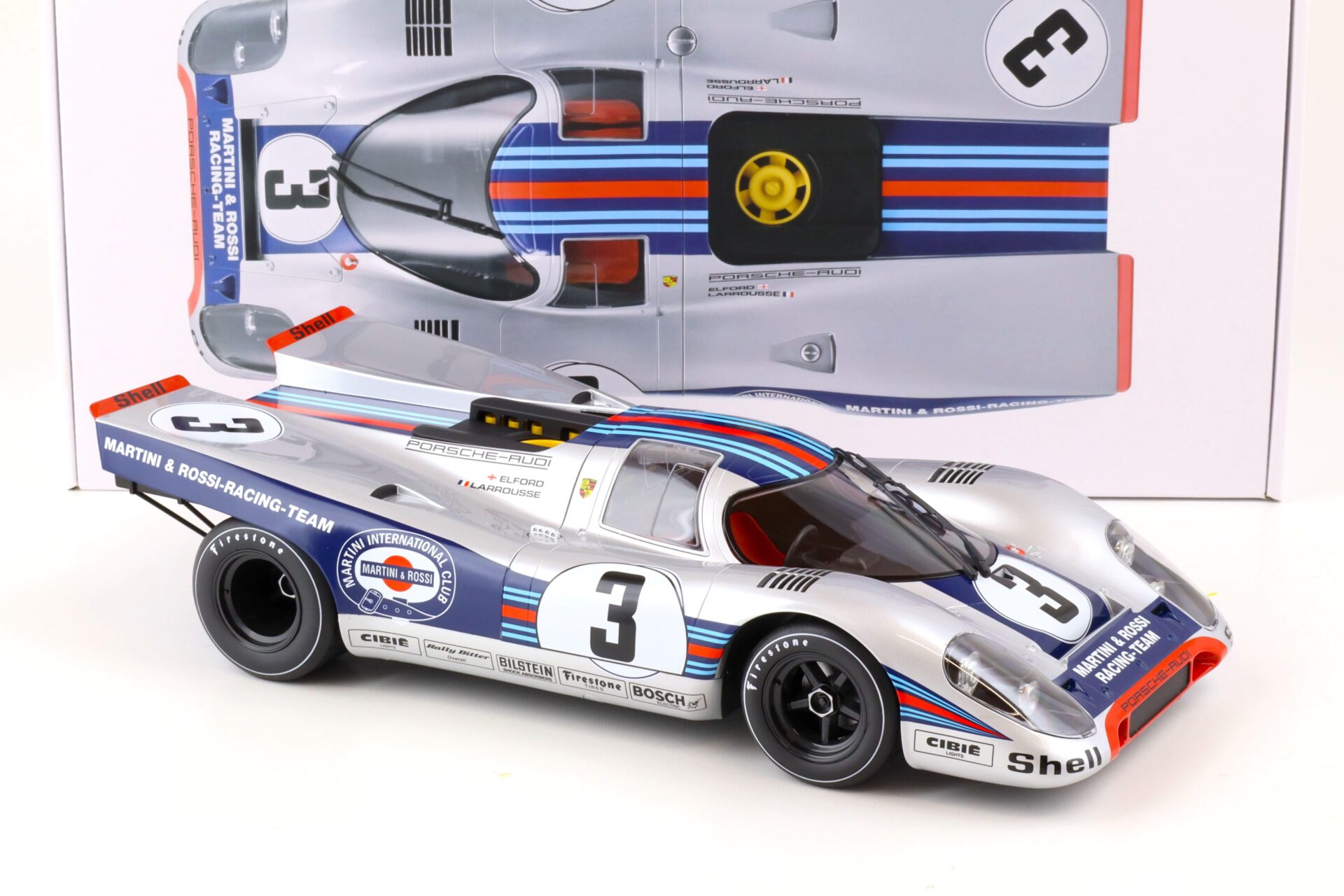 1:12 Norev Porsche 917K Winner 12h Sebring 1971 Elford/ Larrousse #3 Martini Racing