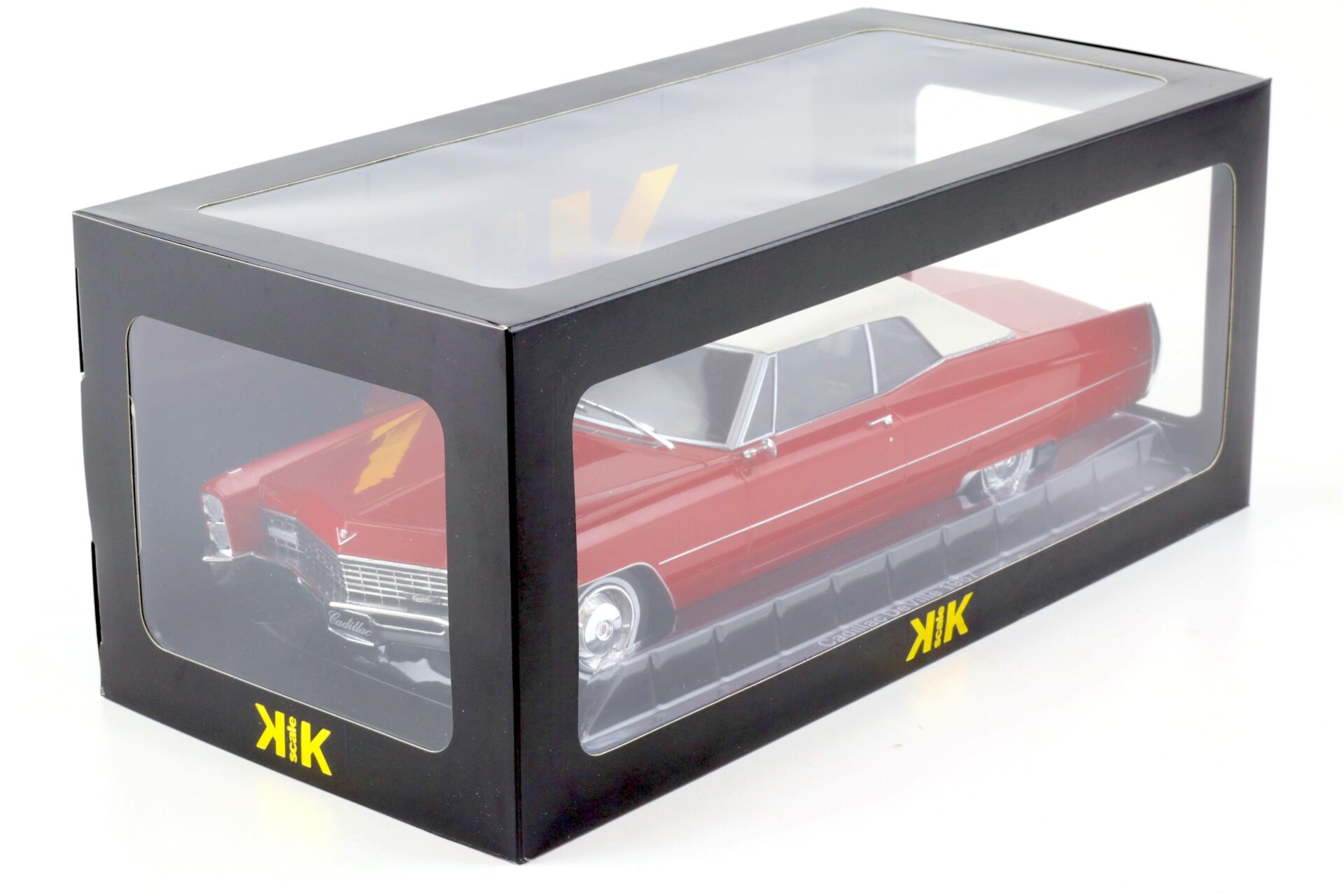 1:18 KK-Scale Cadillac DeVille Convertible with Softtop 1967 red/ white