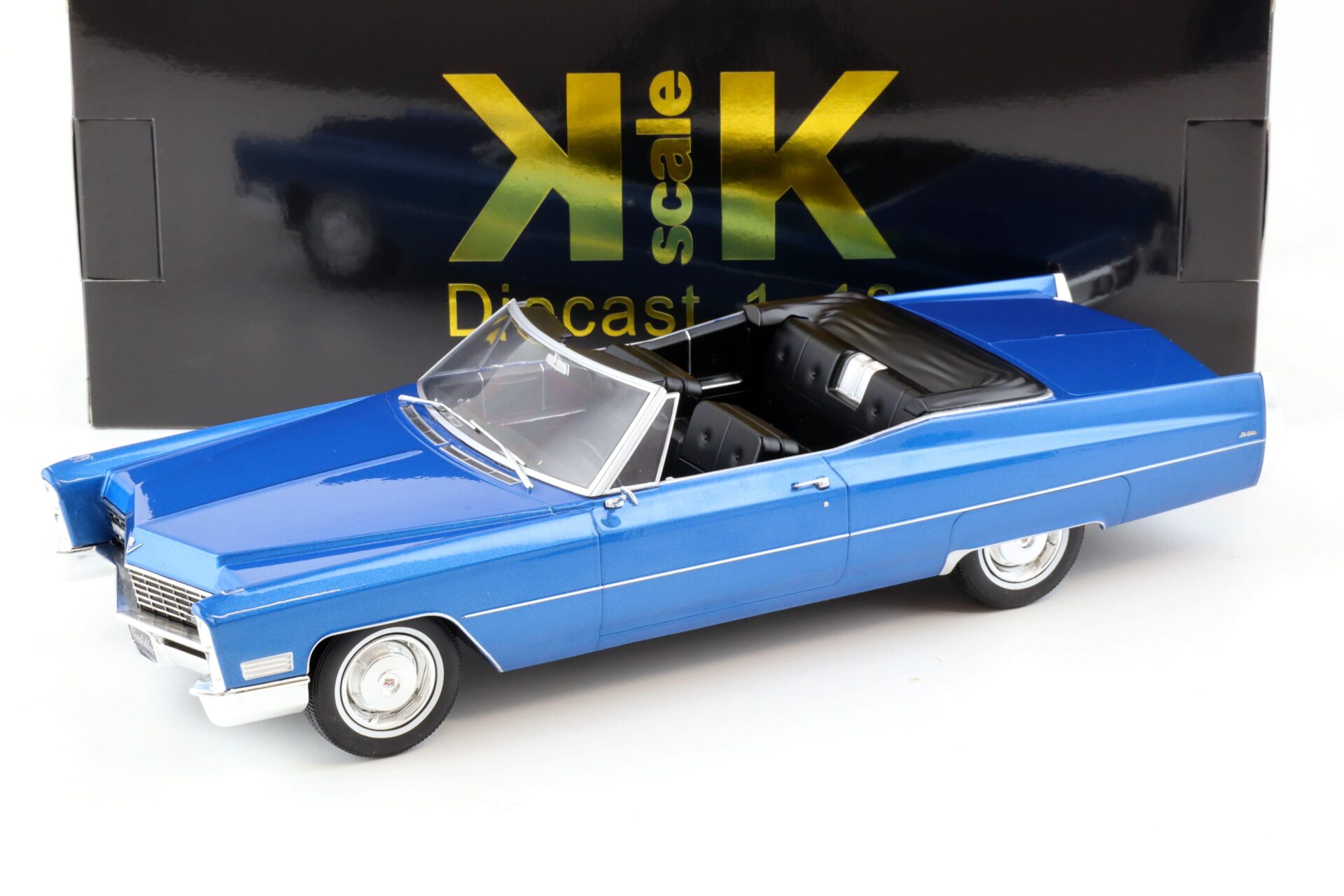 ID 80748 orig 1.jpg 1:18 KK-Scale Cadillac DeVille Convertible 1967 blue metallic/ black