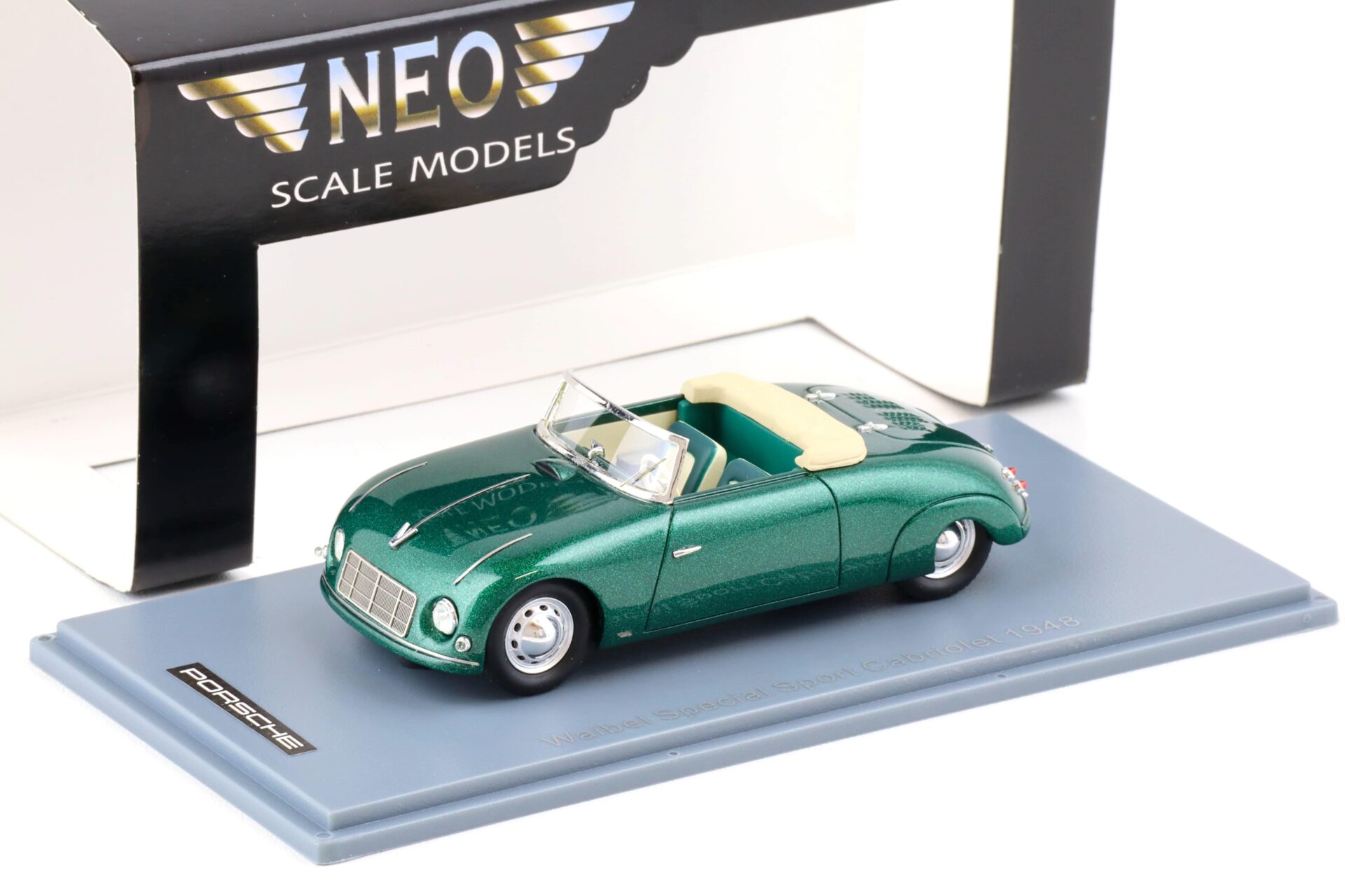 1:43 NEO Porsche Waibel Special Sport Cabriolet 1948 green metallic