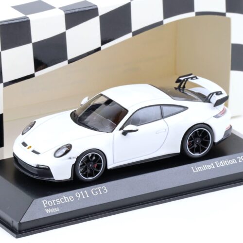 1:43 Minichamps Porsche 911 (992) GT3 Coupe 2020 white/ black wheels Ltd. 200 pcs.