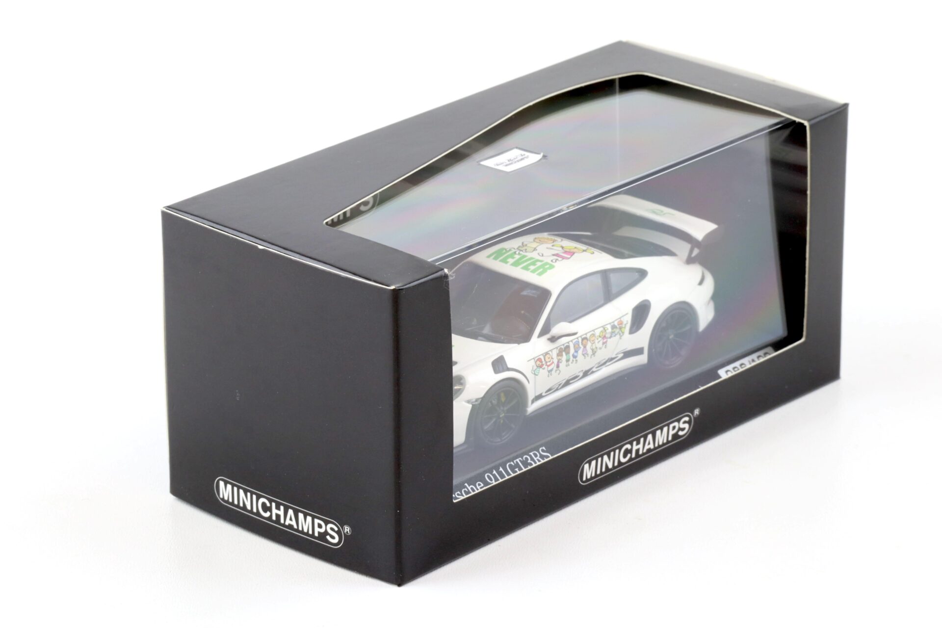 1:43 Minichamps Porsche 911 (991.II) GT3 RS 2018 Never give up! - Limited 100 pcs.