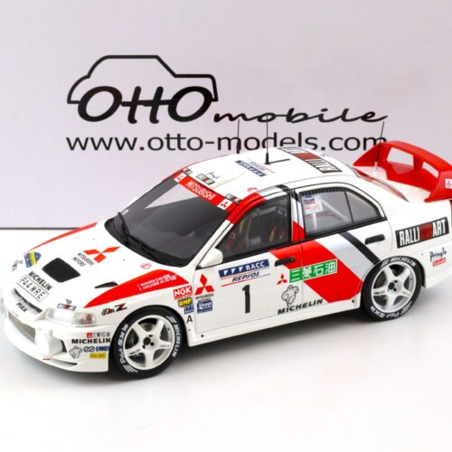 1:18 OTTO mobile OT409 Mitsubishi Lancer EVO IV Rally Catalunya 1997 Makinen