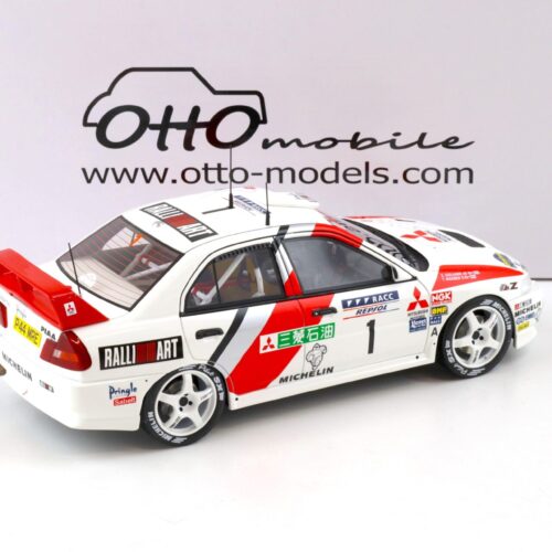 1:18 OTTO mobile OT409 Mitsubishi Lancer EVO IV Rally Catalunya 1997 Makinen
