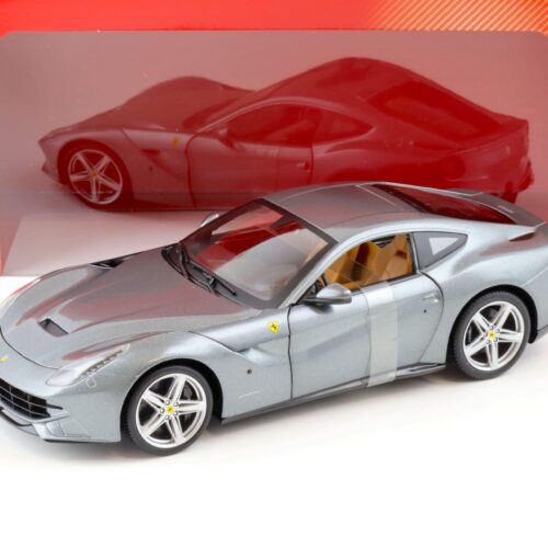 1:18 Hot Wheels Ferrari F12 Berlinetta grey metallic BCJ74