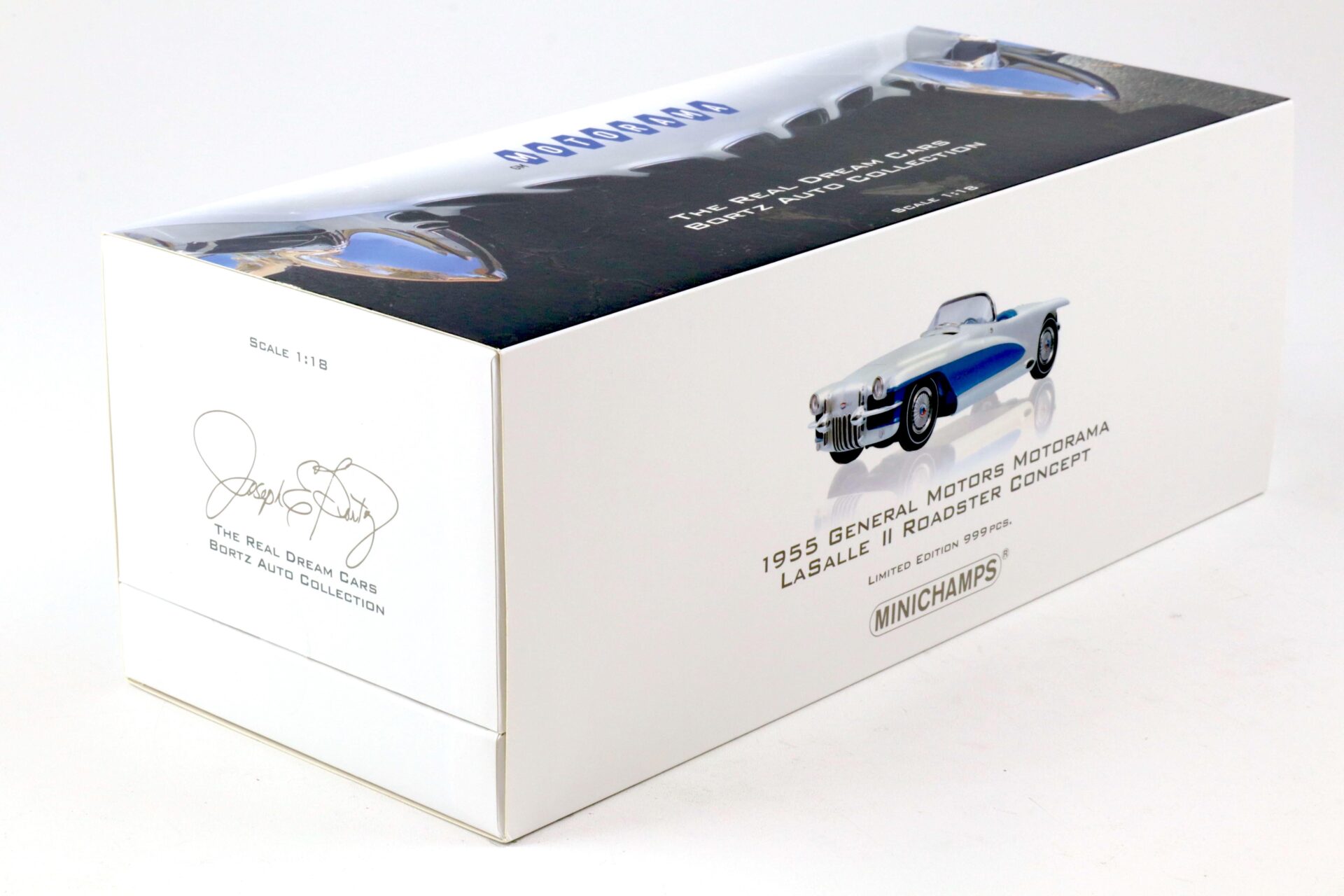 1:18 Minichamps 1955 General Motors LaSalle II Roadster Concept white Bortz Auto Collection