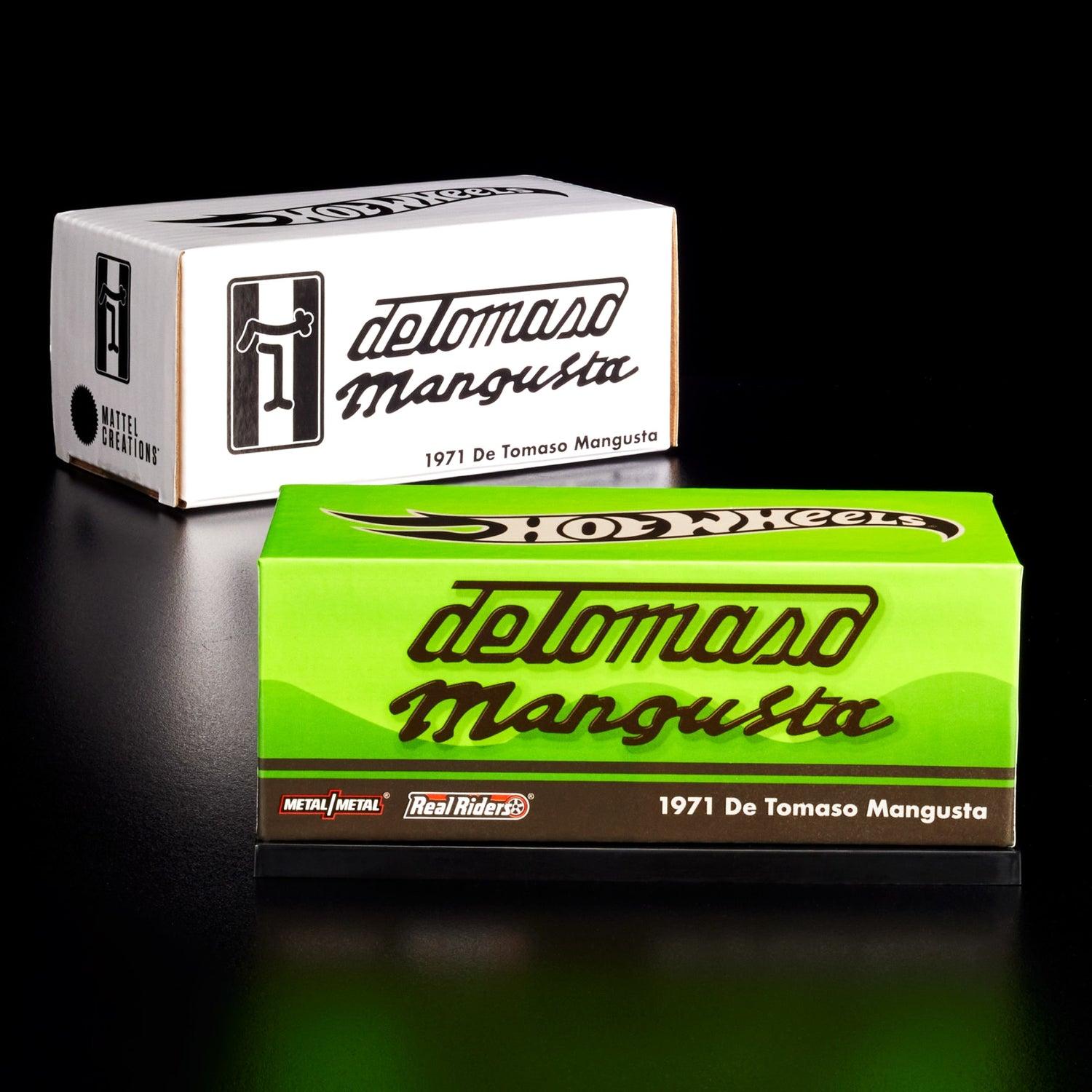 1:64 Hot Wheels RLC Exclusive 1971 De Tomato Mangusta green metallic HNL22