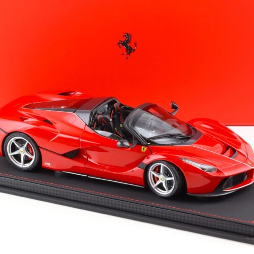1:18 BBR Ferrari LaFerrari Aperta Rosso Corsa 322 red with display - Limited 349 pcs.