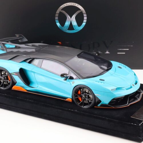 1:18 Motorhelix Lamborghini Aventador MANSORY Cabrera Miami blue - Limited 40 pcs.