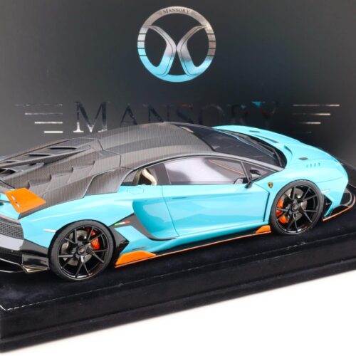 1:18 Motorhelix Lamborghini Aventador MANSORY Cabrera Miami blue - Limited 40 pcs.