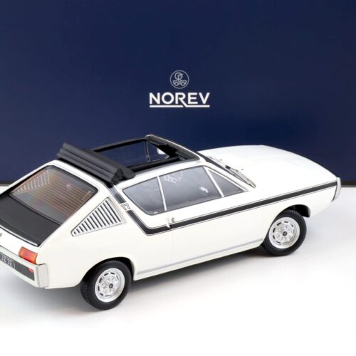 1:18 Norev Renault 17 Gordini Recouvrable 1975 white & black deco - Limited 300 pcs.