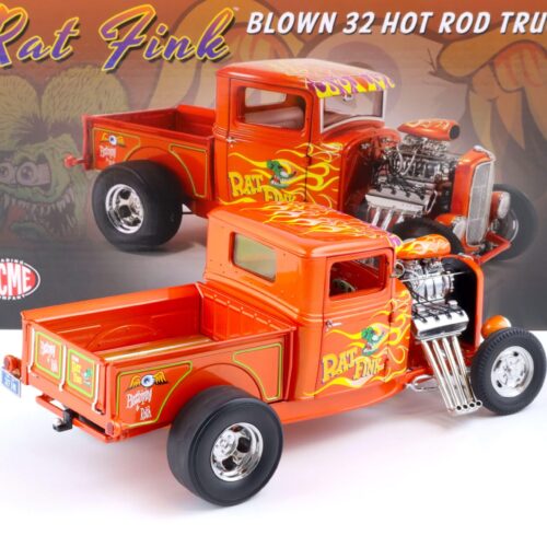 1:18 ACME 1932 Ford Blown 32 Hot Rod Truck RAT FINK orange A1804102