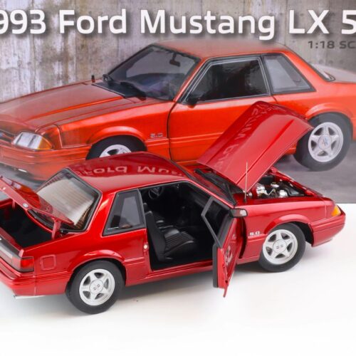 1:18 GMP 1993 Ford Mustang LX 5.0 Coupe electric red with black interior