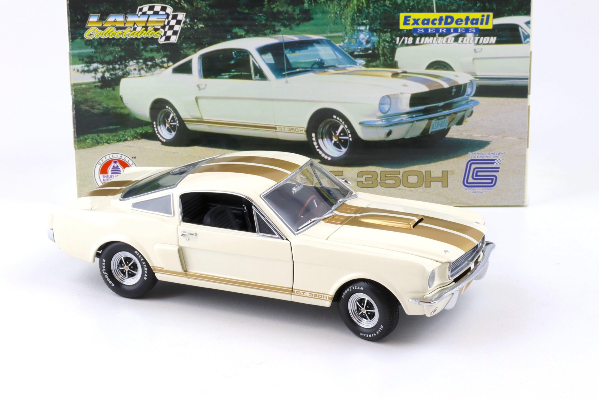 1:18 Exact Detail 1966 Shelby GT 350H Coupe white/ gold stripes