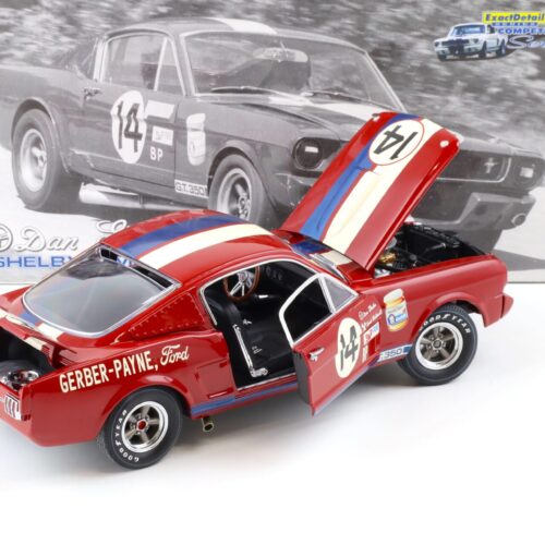 1:18 Exact Detail 1965 Shelby GT 350R Coupe Dan Gerber #14 red