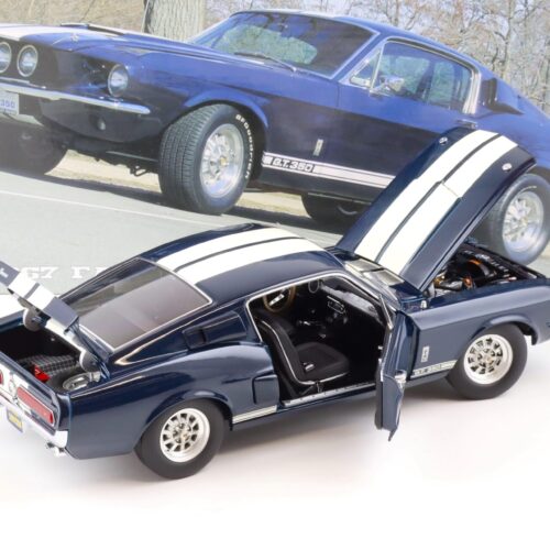 1:18 Exact Detail 1967 Ford Mustang Shelby GT350 Coupe blue/ white stripes