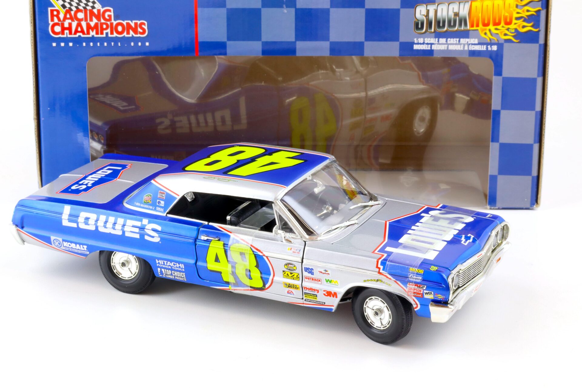 1:18 ERTL RC2 1964 Chevrolet Impala SS Stock Rods Jimmie Johnson LOWES #48