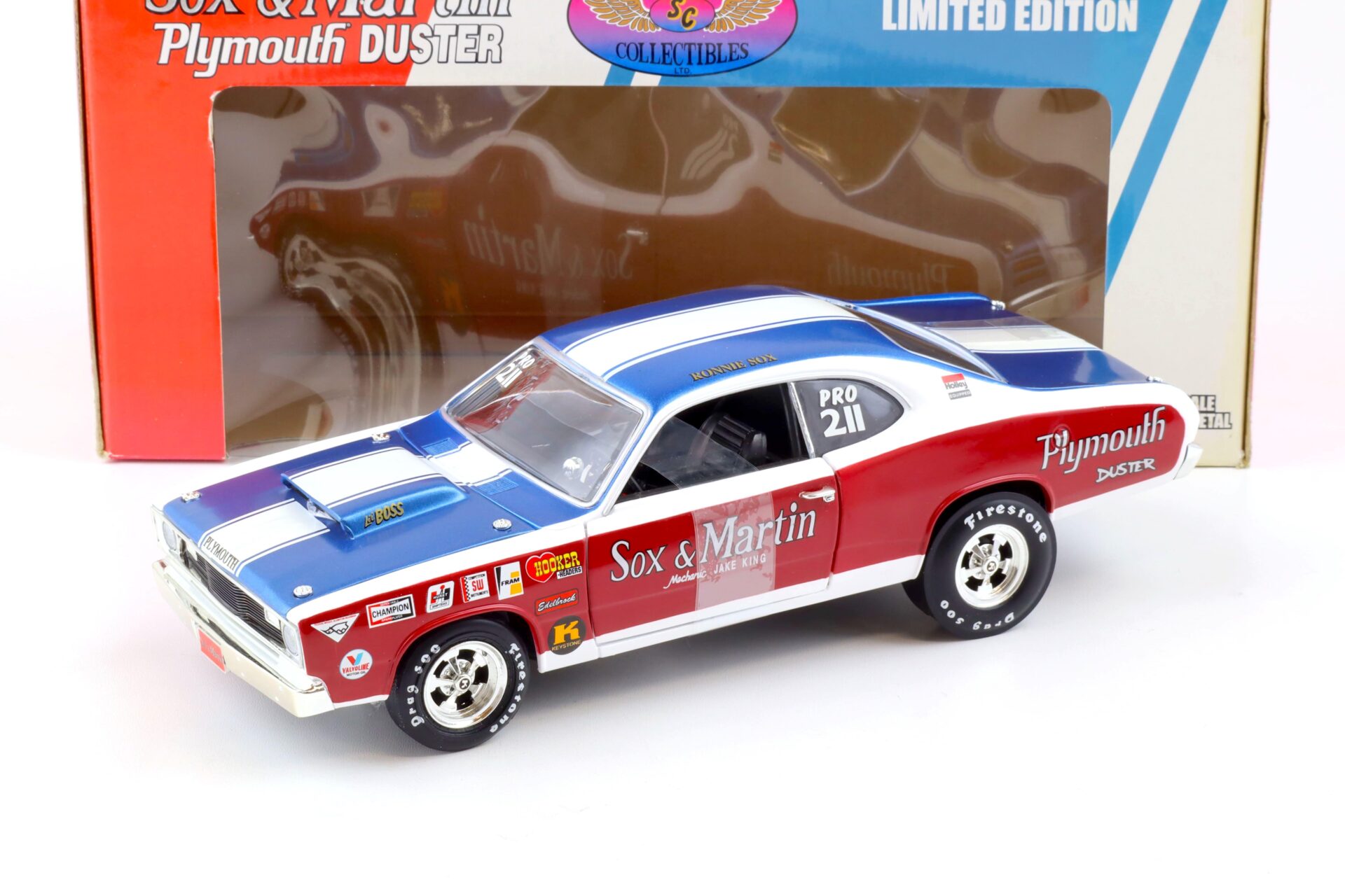 ID 82747 orig.jpg 1:18 ERTL Supercar 1970 Plymouth Duster PRO STOCK Sox & Martin #PRO 211