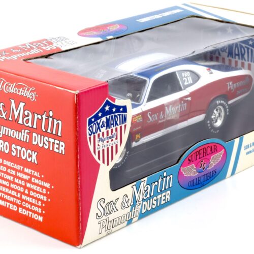 1:18 ERTL Supercar 1970 Plymouth Duster PRO STOCK Sox & Martin #PRO 211