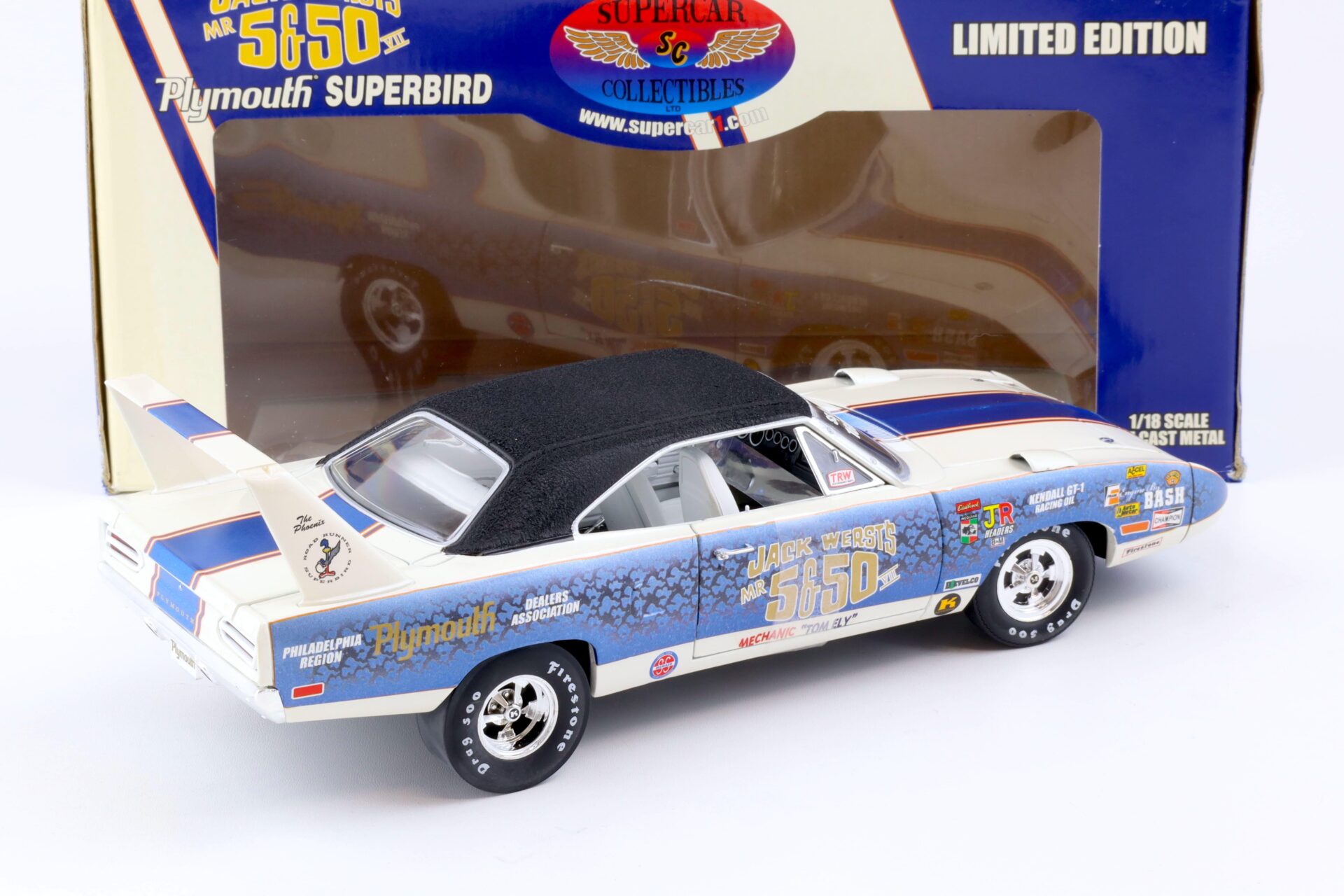 1:18 ERTL Supercar Collectibles Plymouth Superbird Jack Werst´s Mr 5&50 VII