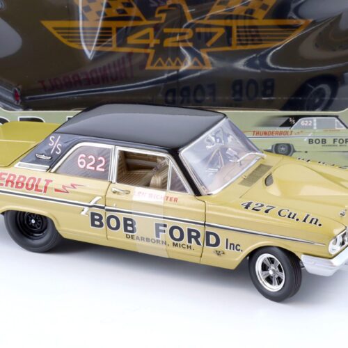 1:18 ACME 1964 Ford Fairlane 500 Thunderbolt NHRA BOB Ford #622 gold/black