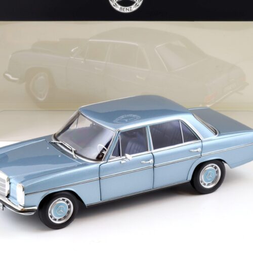 1:18 Norev Mercedes 200 Strich-Acht /8 W115 Limousine grey blue DEALER VERSION
