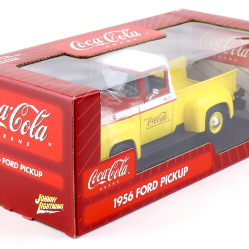 1:18 Johnny Lightning 1956 Ford Pickup COCA COLA yellow/ red/ white